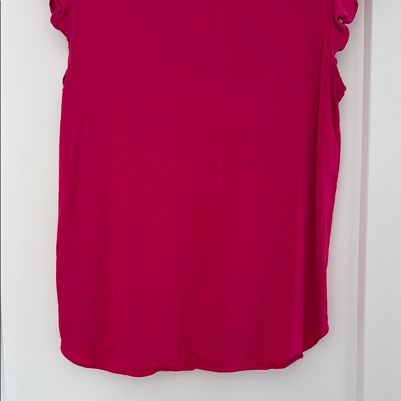Kate Spade Women's Pink V-Neck Ruffle Sleeve Top M - Picture 10 of 10